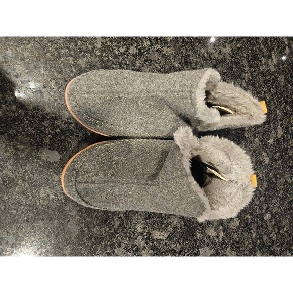 Other - Dearfoams Bootie Slippers Mens Large Heather Gray Brixen Slip On